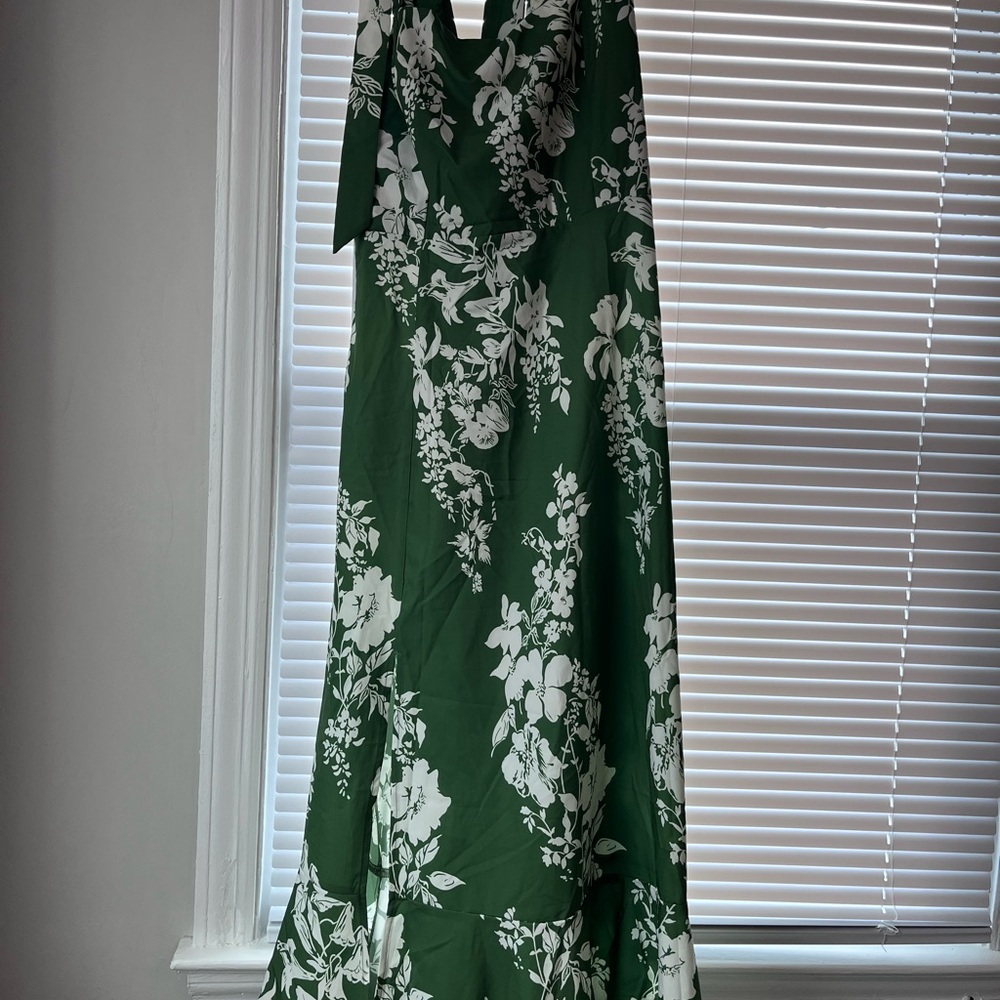 Green Floral Maxi Dress